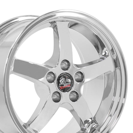 17" Replica FR04 fits Ford Mustang Cobra 17x9 Chrome