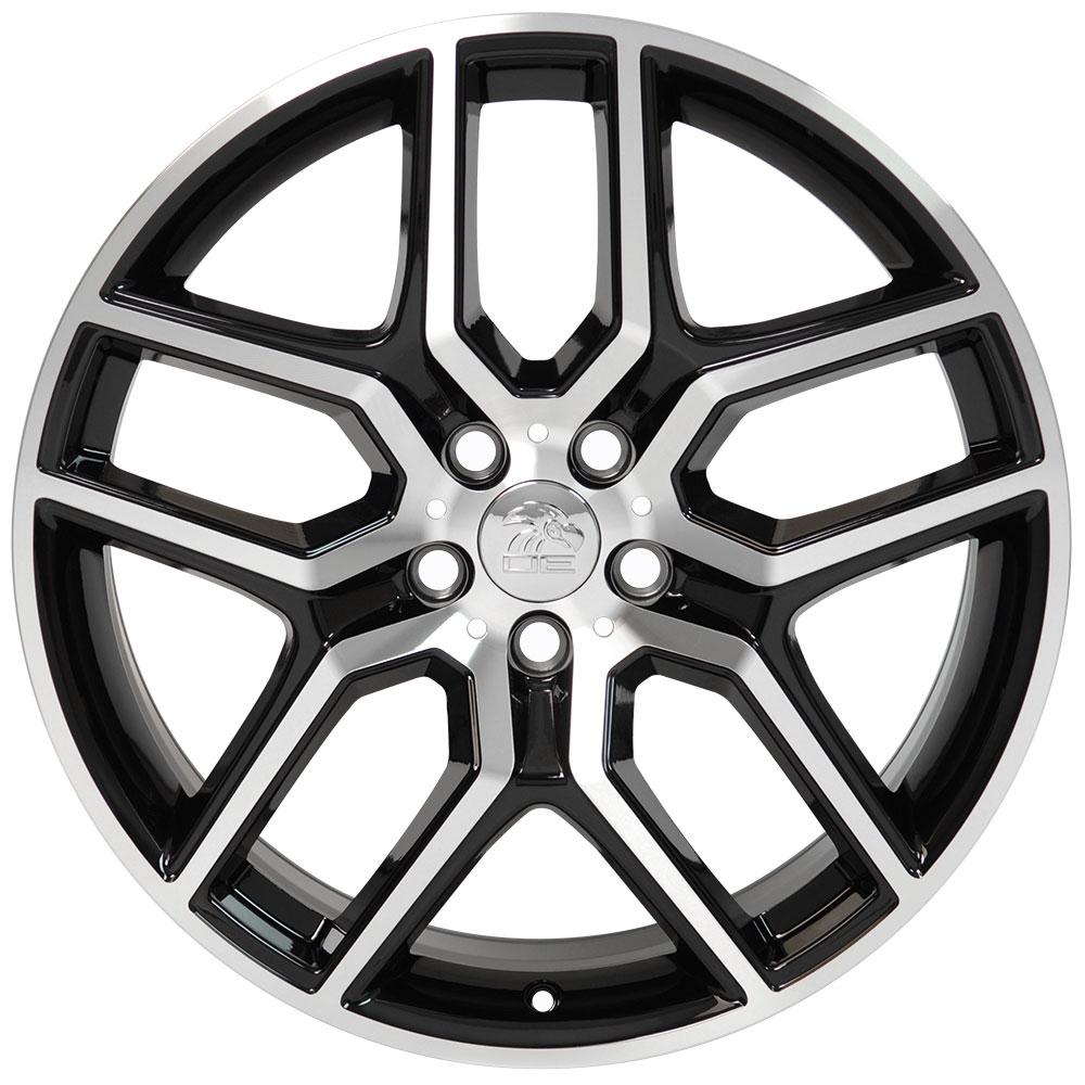20" Replica FR73 fits Ford Explorer 20x9 Black Mach'd