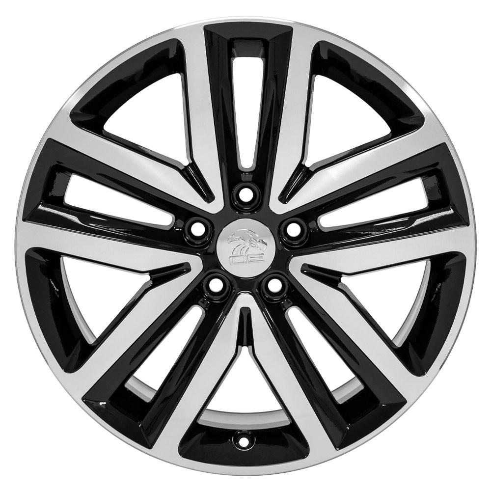 18" Replica VW27 fits Volkswagen Jetta 18x7.5 Black Mach'd