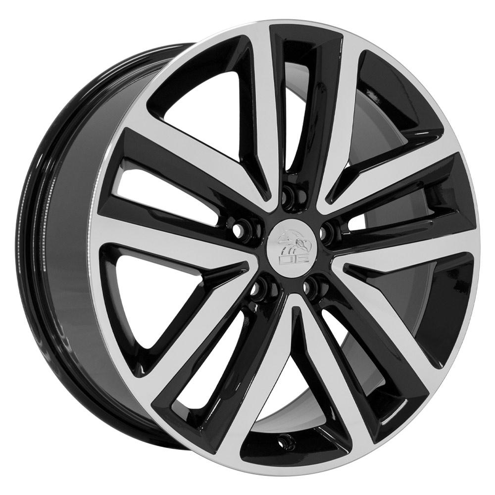 18" Replica VW27 fits Volkswagen Jetta 18x7.5 Black Mach'd