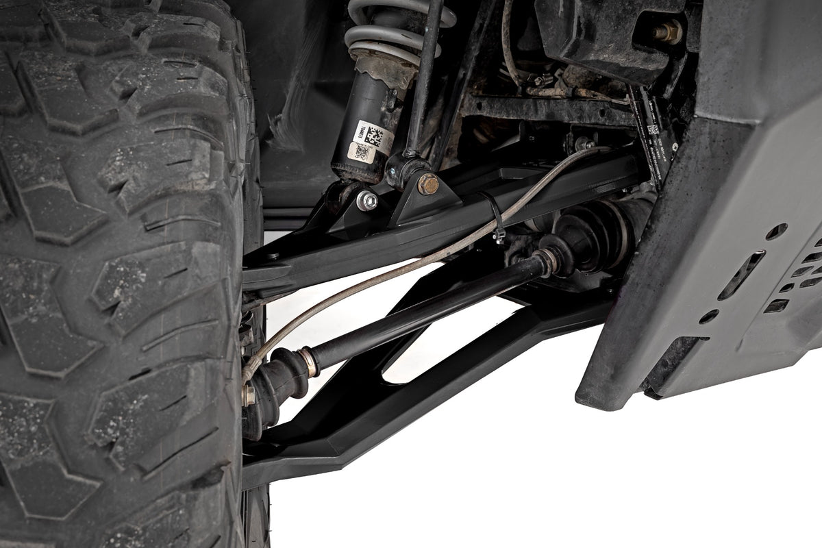 Black Forged Alum High Clearance 2" Fwd Offset Control Arms w/Ball Joints | Polaris Ranger 1000XP