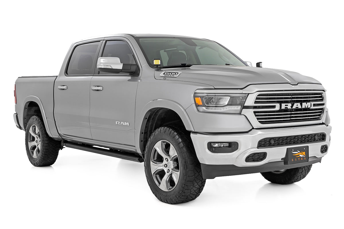LED Light Kit | Ditch Mount | Black Series Round | 3.5 Inch | Amber DRL | Ram 1500 (19-26)