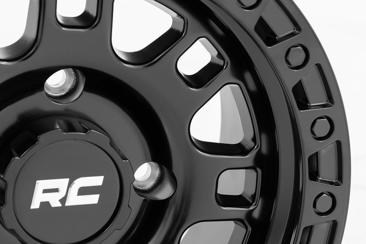 Rough Country 82 Series Wheel | UTV | Semi Gloss Black | 15x7 | 4x110 | +10mm