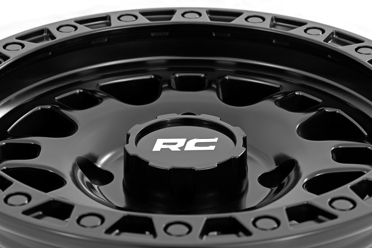 Rough Country 82 Series Wheel | UTV | Semi Gloss Black | 15x7 | 4x137 | +10mm