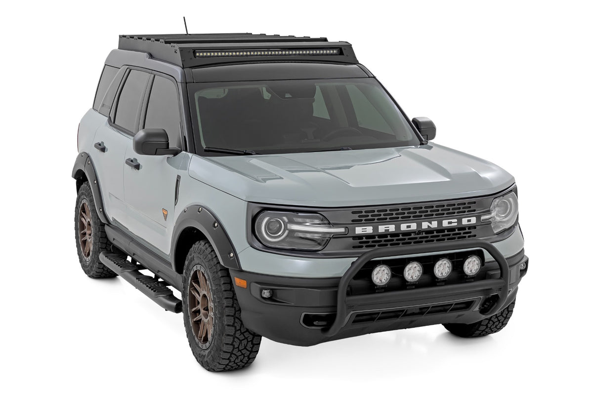 Nudge Bar | w/ Tow Hooks | 4 Inch Round Led (x4) | Ford Bronco Sport (21-24)
