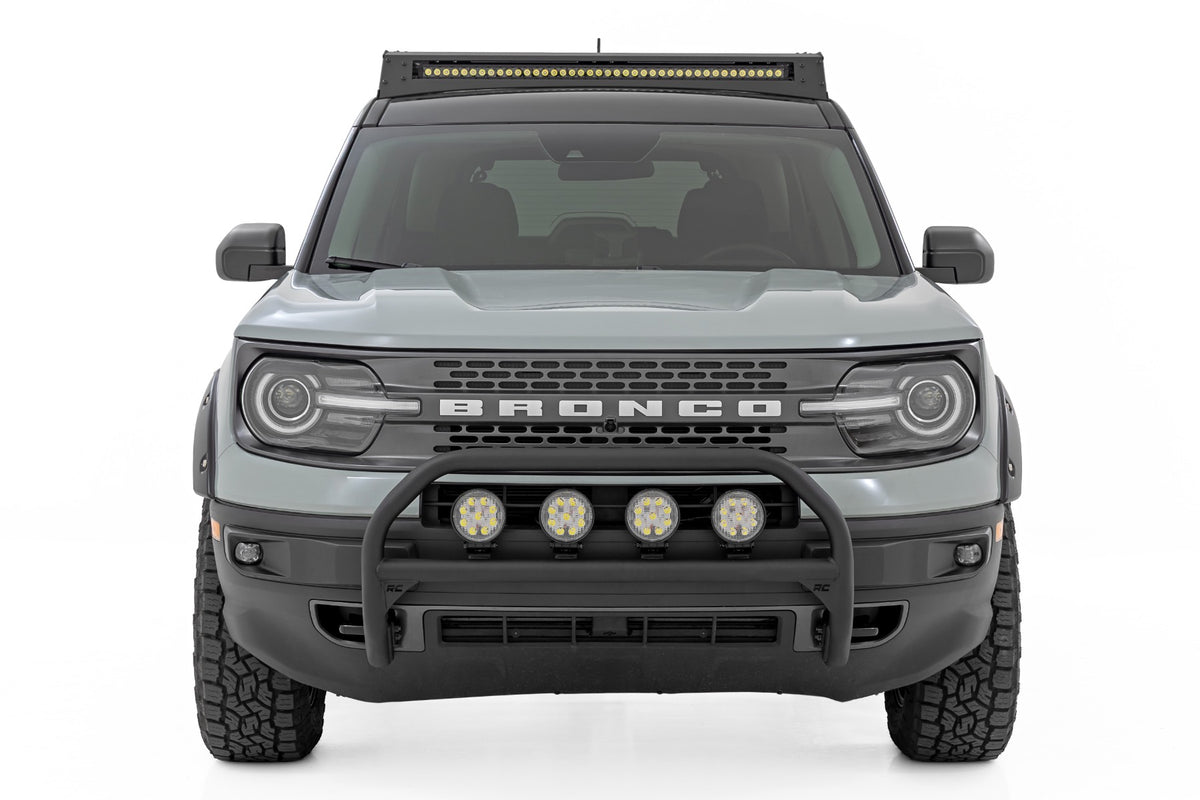 Nudge Bar | w/ Tow Hooks | 20 Inch Black Single Row LED | Ford Bronco Sport (21-24)
