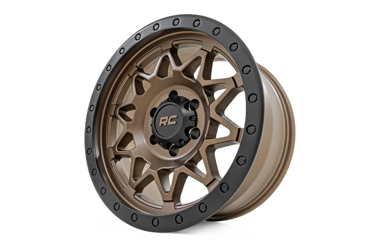 Rough Country 78 Series Wheel | Simulated Beadlock | Bronze/Black | 18x9 | 5x5.5 | -12mm
