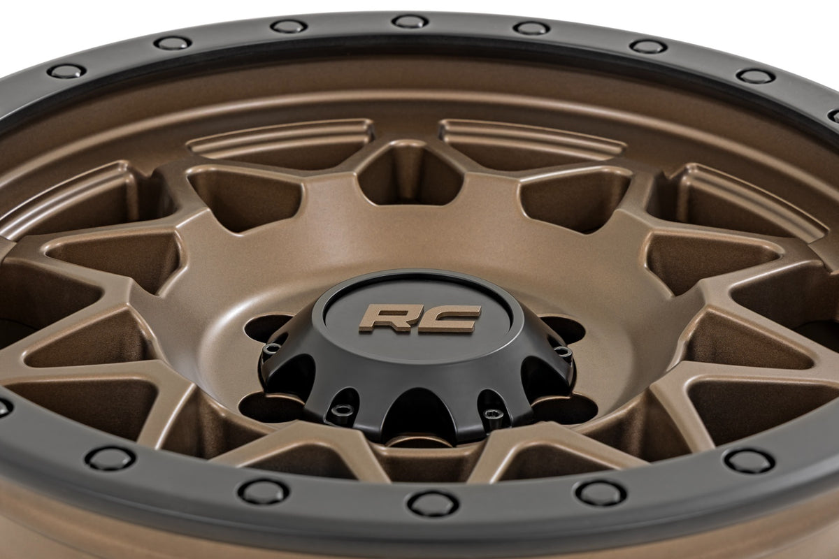 Rough Country 78 Series Wheel | Simulated Beadlock | Bronze/Black | 18x9 | 5x5.5 | -12mm