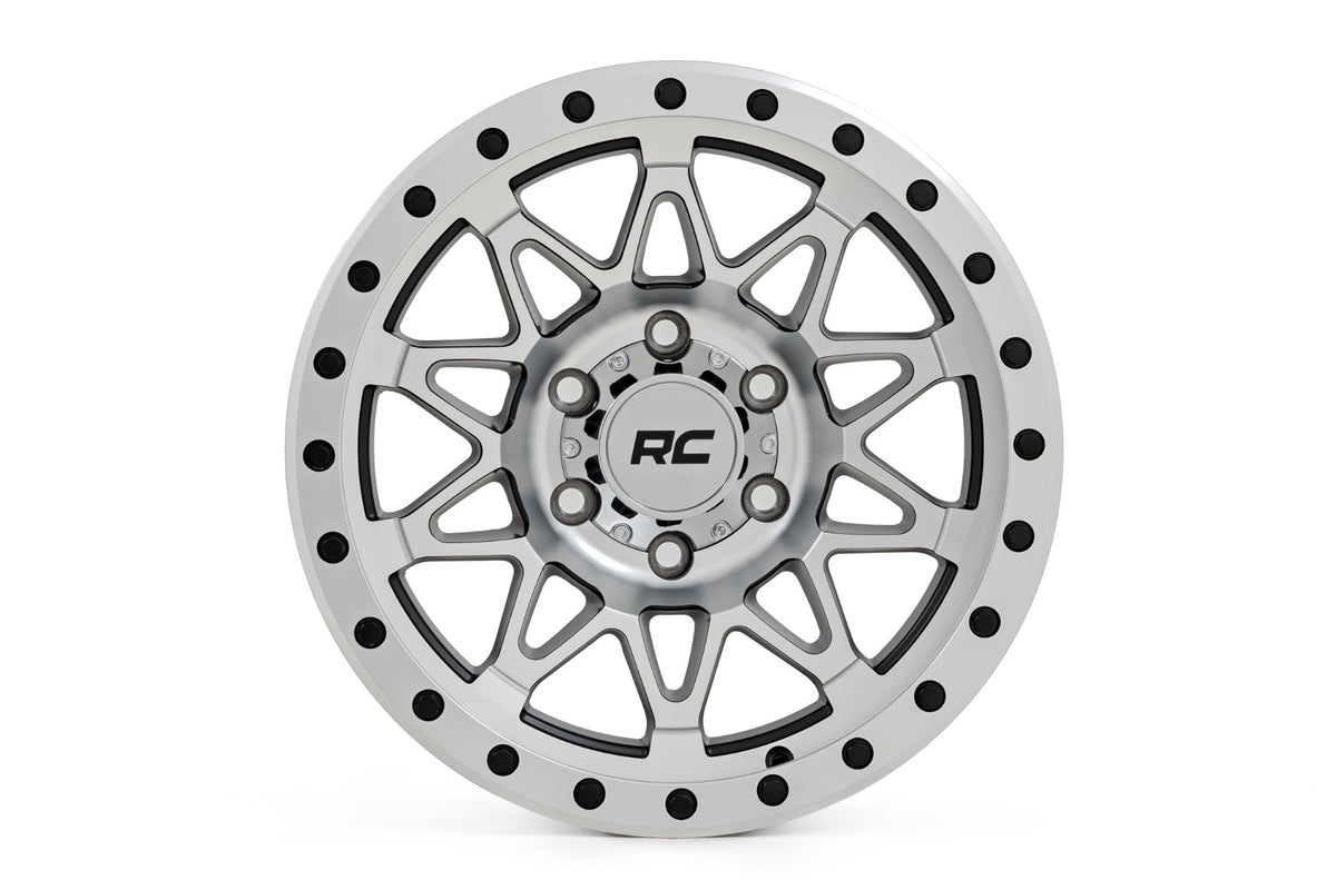 Rough Country 78 Series Wheel | Simulated Beadlock | Full Machine | 17x8.5 | 5x5 | +0mm