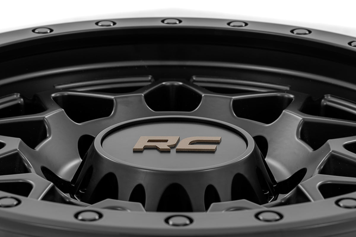 Rough Country 78 Series Wheel | Simulated Beadlock | Black | 18x9 | 8x180 | 0mm
