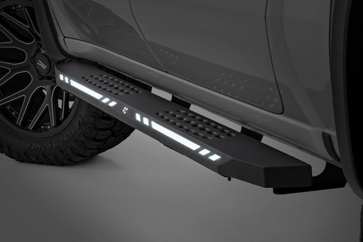 AC2 Running Boards | Amber/White | Crew Cab | Ram 1500 (19-26)/1500 TRX (21-24)