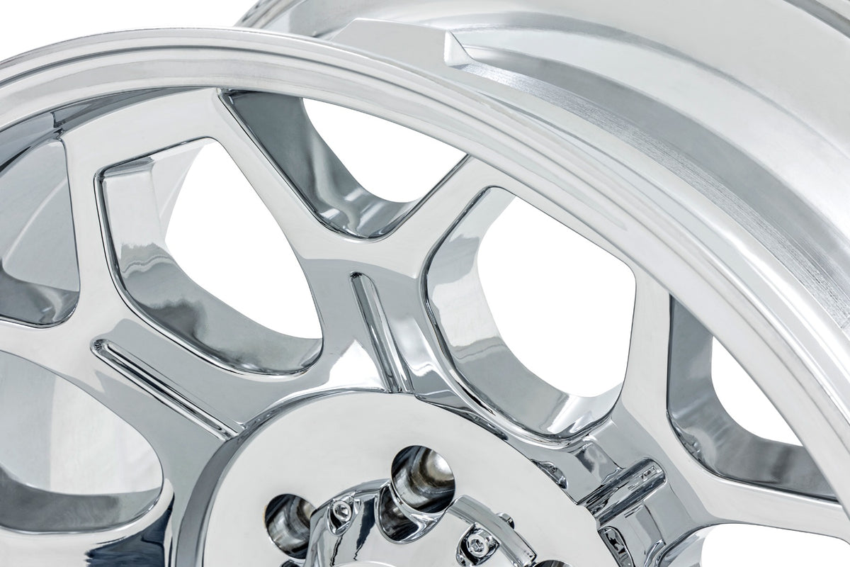 Rough Country 77 Series Wheel | One-Piece |Chrome | 22x12 | 8x180 | -44mm