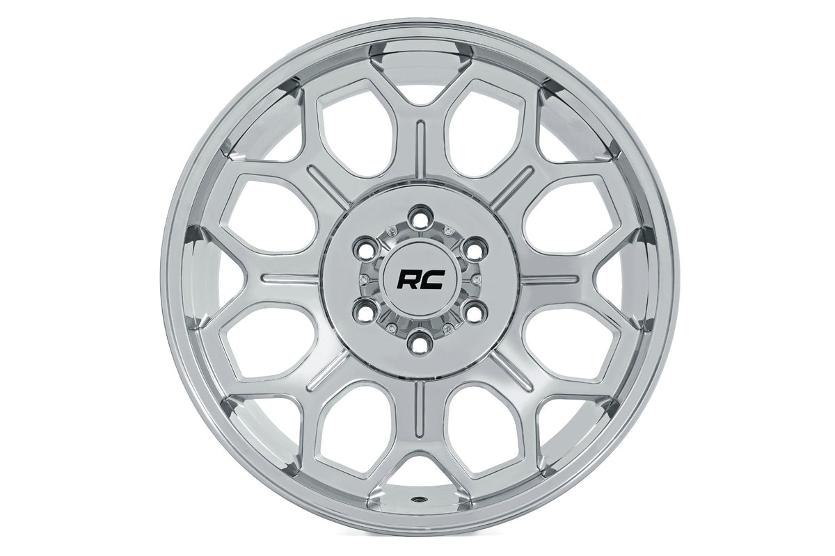Rough Country 77 Series Wheel | One-Piece |Chrome | 22x12 | 6x135 | -44mm