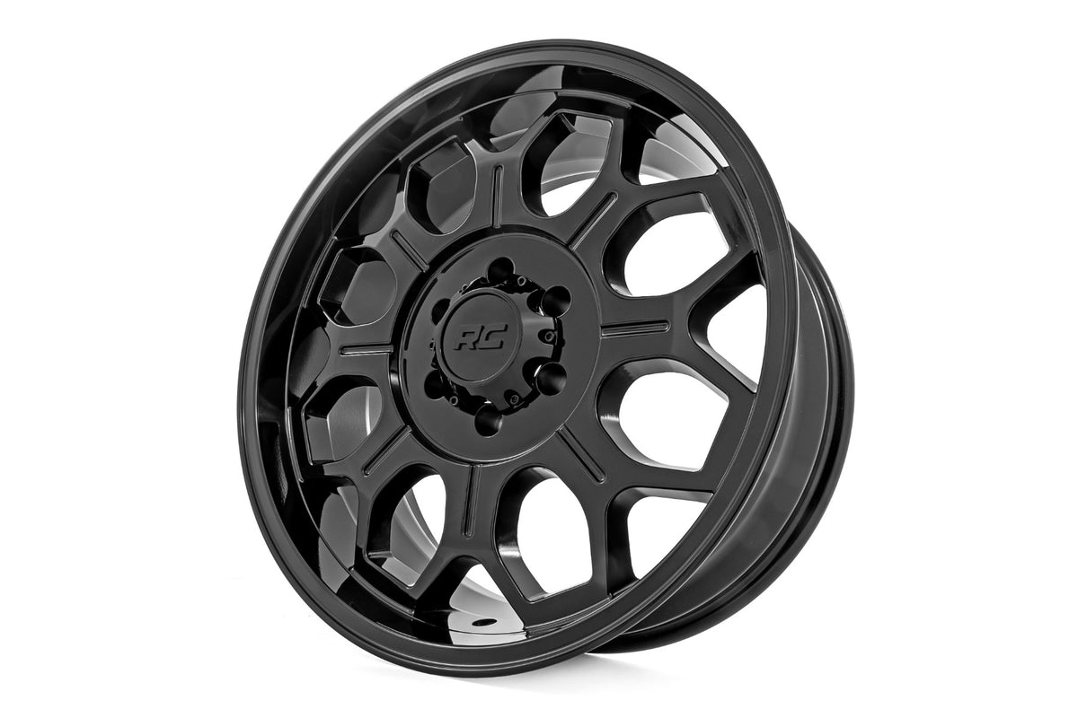Rough Country 77 Series Wheel | One-Piece | Semi Gloss Black | 20x9 | 6x135 | -12mm