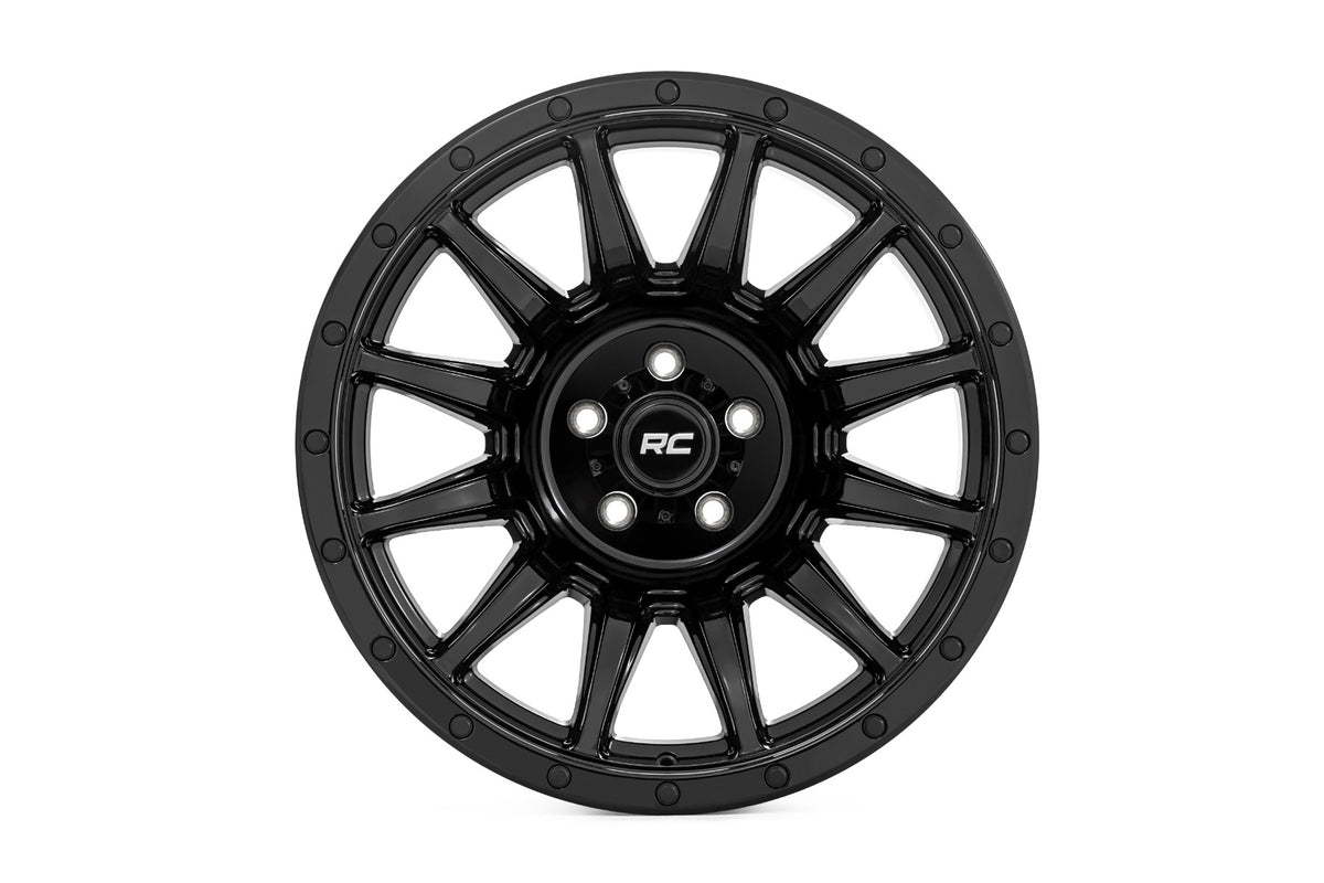 Rough Country 90 Series Wheel | One-Piece | Gloss Black | 20x10 | 8x170 | -19mm