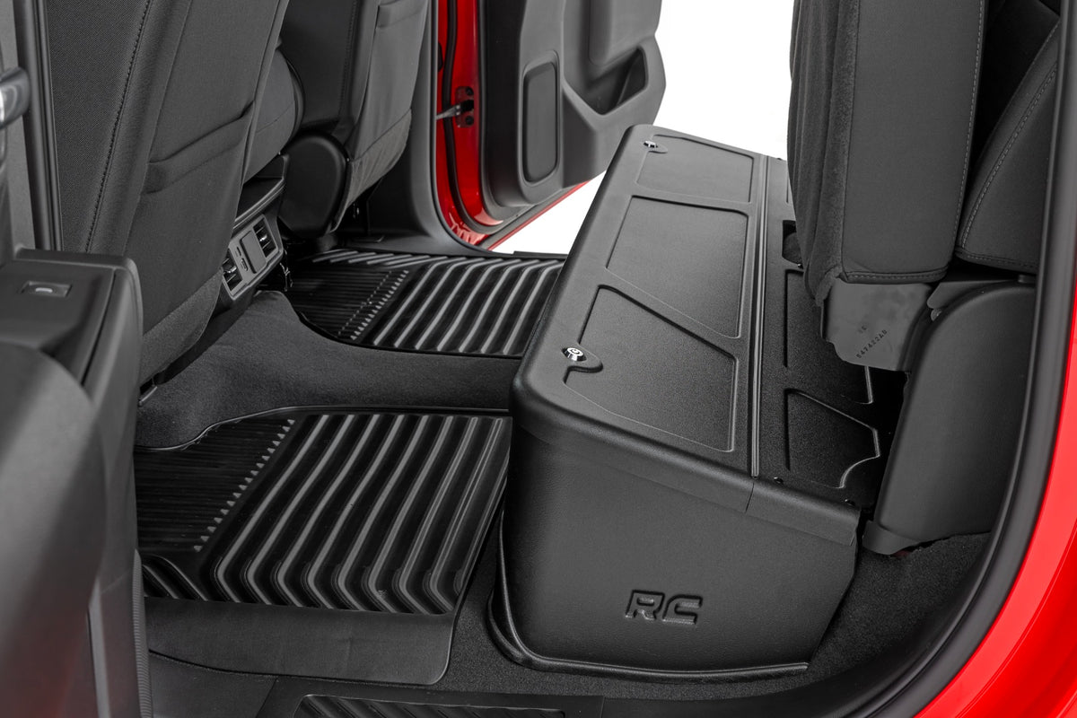 Under Seat Storage with Locking Lid | Crew Cab | Chevy/GMC 1500/2500HD/3500HD (19-26)