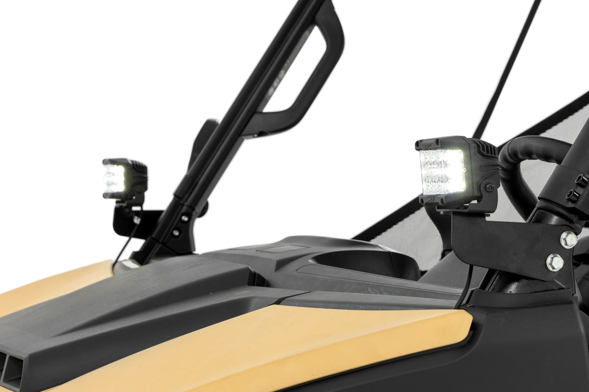 LED Light Kit | Front Mount | 3" Chrome Pair | Wide Angle | Segway 570 F