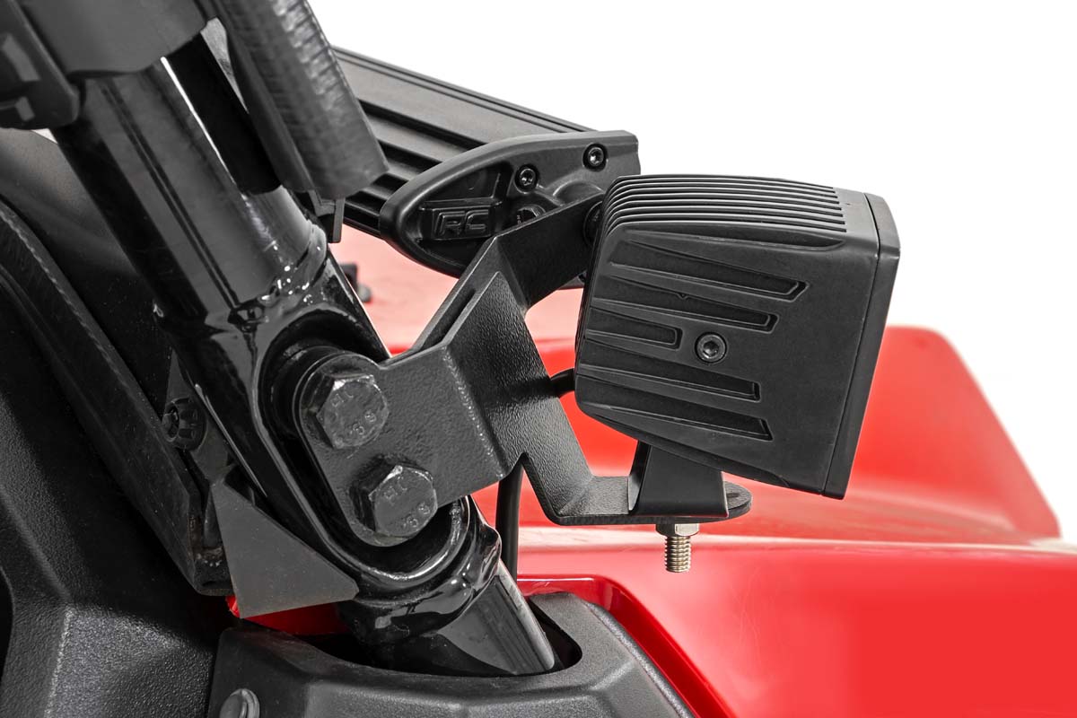 LED Light Kit | Cage Mount | 2" Black Pair | White DRL | Honda Pioneer 1000/Pioneer 1000-6