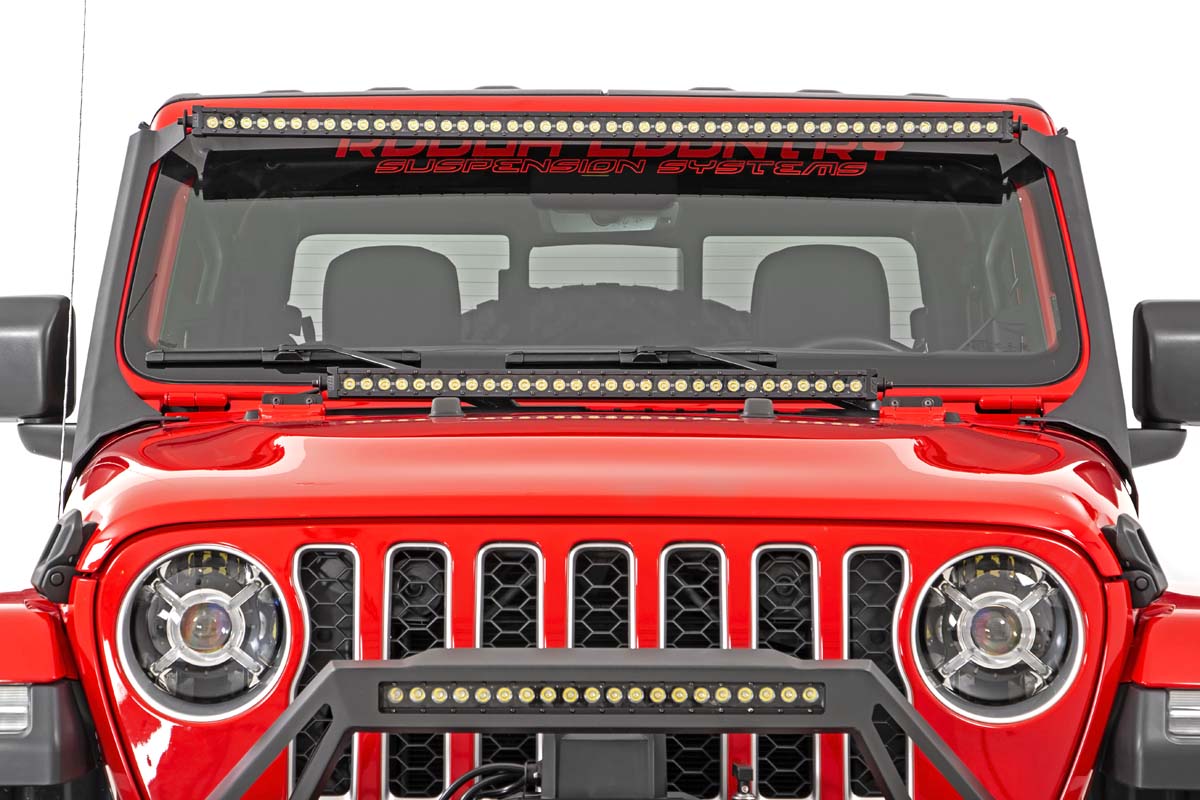 LED Light Kit | Windshield | 50" Spectrum Dual Row | Jeep Gladiator JT/Wrangler JL (18-26)