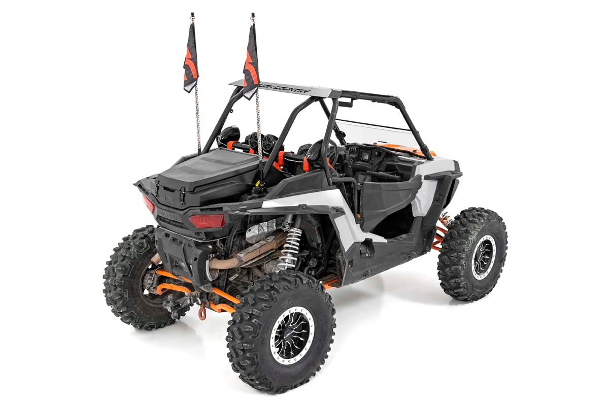 Whip Mount | Cage | 4' Multl-Color LED Whip Pair | Polaris RZR XP 1000