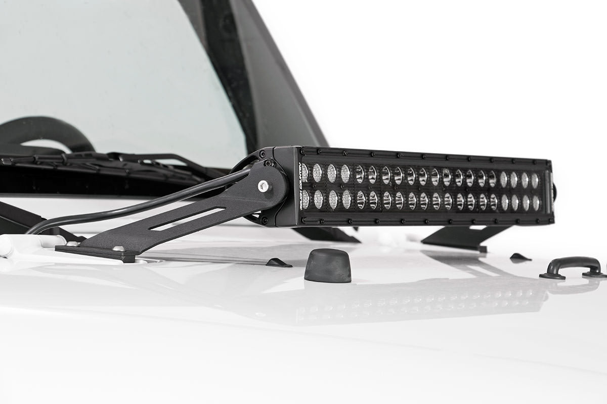 LED Light Mount | Hood | 20" | Jeep Wrangler JK/Wrangler Unlimited (07-18)